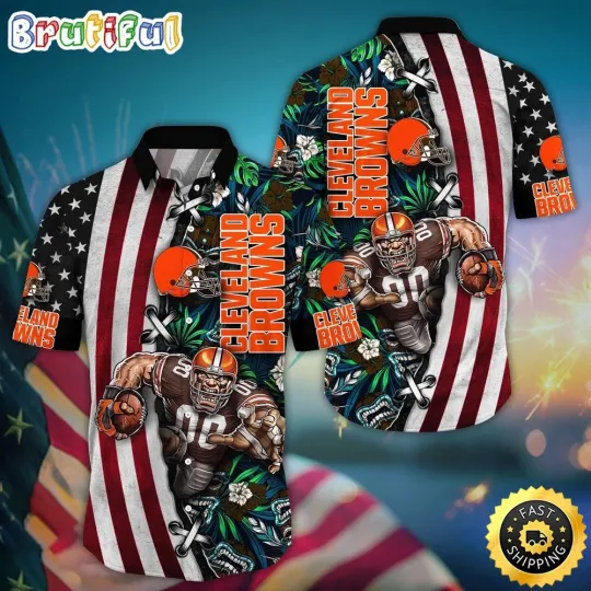 Discover football Cleveland Brownss Hawaiian Shirt Mascot Aloha Summer Shirt