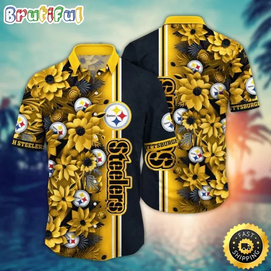 Discover football Pittsburgh Steelesr Hawaiian Shirt Flower Tropical Vibes Shirts