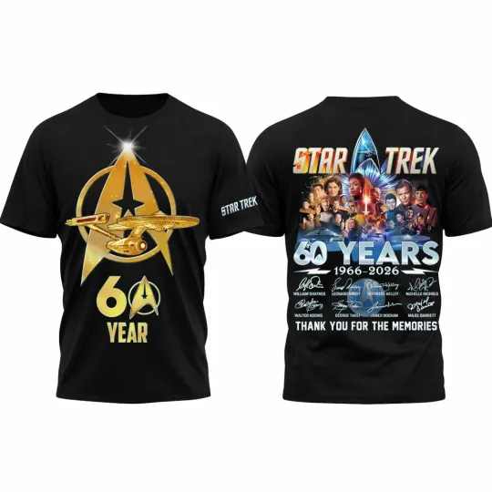 Discover startrek2020 est 1966, 60th Anniversary Signature All Over Print Shirt - S to 5XL