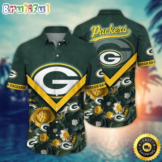 Discover football Green Bay Packersss Hawaiian Shirt Flower Summer Ready Shirt