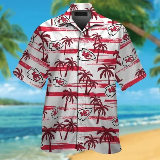 Discover Kansas City Chiefss Short Sleeve Button Up Tropical Hawaiian Shirt VER010