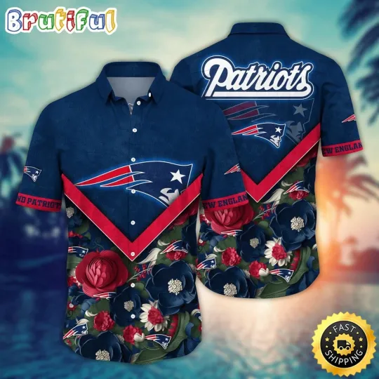 Discover football New England Patriotss Hawaiian Shirt Flower Summer Ready Shirt