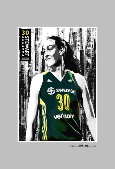 Discover Breanna Stewart Seattle Basketball Vertical Poster Wall Art