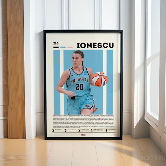 Discover Sabrina Ionescu Poster, Basketball Poster, Basketball Print, Motivational Poster, Decor, Fitness Poster, Basketball Gift