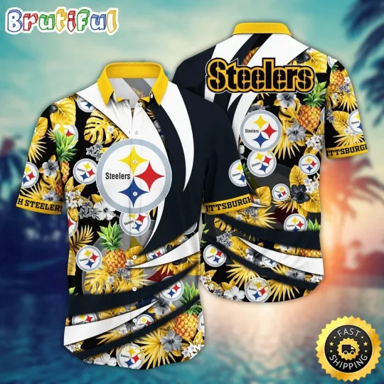Discover football Pittsburgh Steeler Hawaiian Shirt Flower Classic Hawaii Shirt