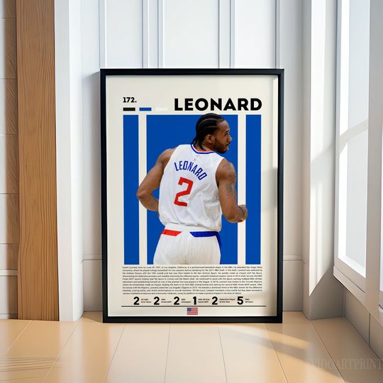 Discover Kawhi Leonard Poster, Basketball Poster, NBA Poster, Motivational Poster, NBA Decor, Basketball Gift