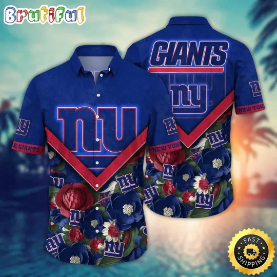Discover football New York Giantss Hawaiian Shirt Flower Summer Ready Shirt