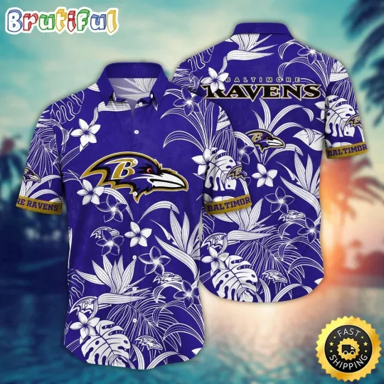 Discover Baltimore Ravenss Hawaiian Shirt Flower Vacation Mood Shirt