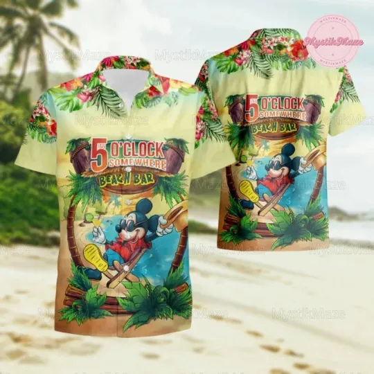Discover Mickey Button Shirt, Mickey Hawaiian Shirt, Magic Kingdom Shirt