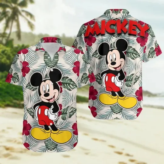 Discover Mickey Button Shirt, Disney Mouse Hawaiian Shirt, Disneyland Trip Hawaiian Shirt
