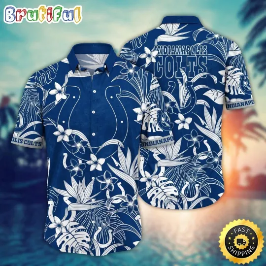Discover Indianapolis Coltss Hawaiian Shirt Flower Vacation Mood Shirt