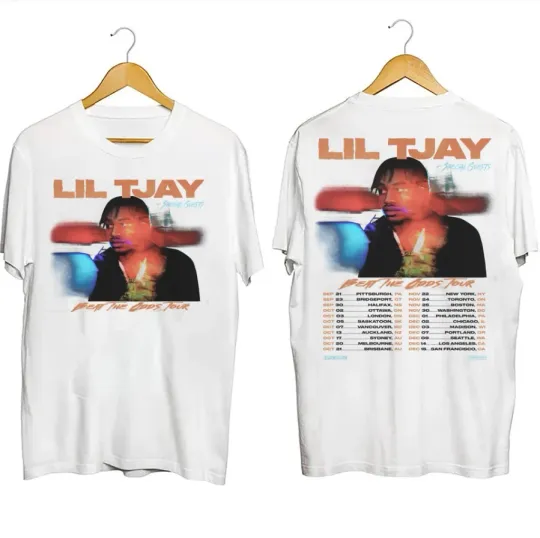 Discover Lil Tjay 2023 Beat The Odds Tour T-Shirt for Men