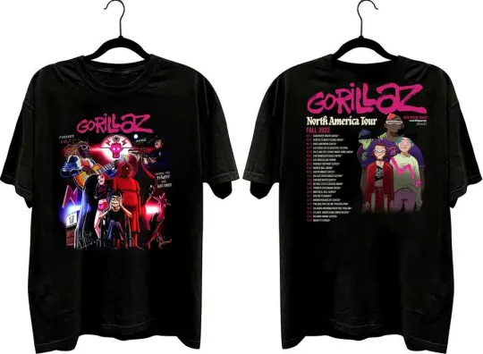 Discover Gorillaz 2022 North America Tour T-Shirt Men