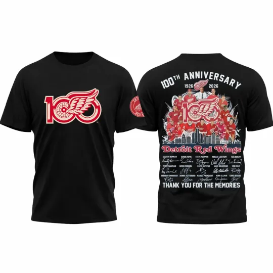 Discover Detroit Red Wings Est.1926 100th Anniversary All Over Print Shirt - S to 5XL