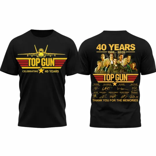 Discover Top Gun 40th Anniversary All over Print Tshirt - S to 5XL