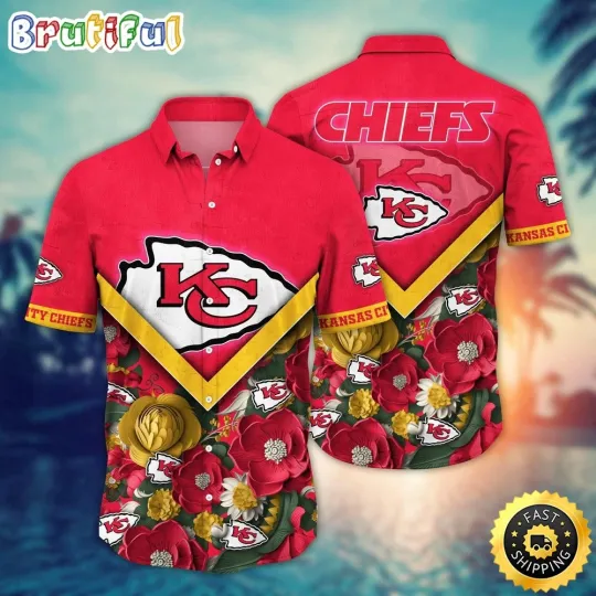 Discover football Kansas City Chiefs Hawaiian Shirt Flower Summer Ready Shirt