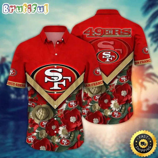 football San Francisco 49ers Hawaiian Shirt Flower Summer Ready Shirt