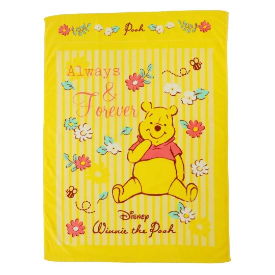 Discover Children's Disney Winnie the Pooh Orange Fleece Blanket