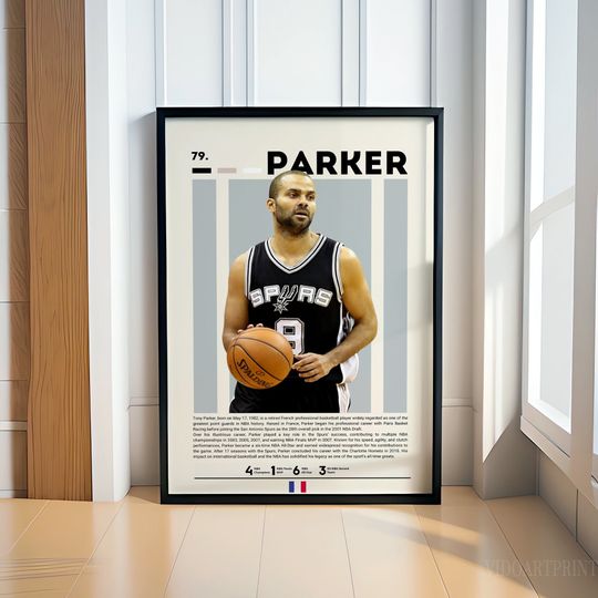 Discover Tony Parker Poster, Basketball Poster, San Antonio Spurs Poster, Motivational Poster, Fitness Poster, Gift For Him