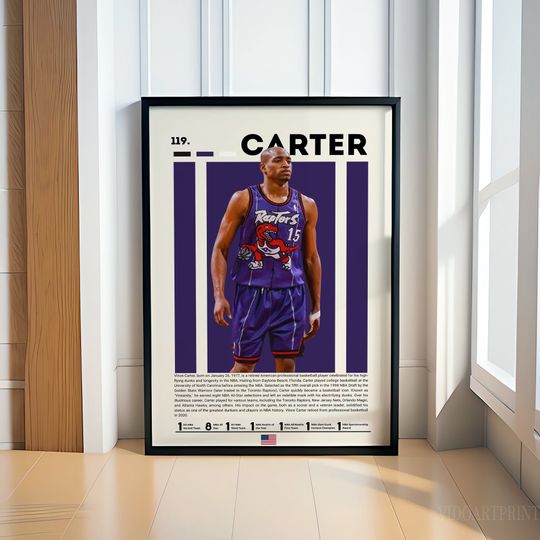 Discover Vince Carter Poster, Basketball Poster, Sports Poster, Motivational Poster, Fitness Poster, Man Cave Art, Gift For Him
