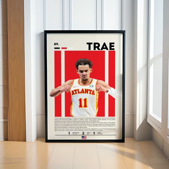 Discover Trae Young Poster, Basketball Poster, Sports Poster, Motivational Poster, Fitness Poster, Man Cave Art, Gift For Him