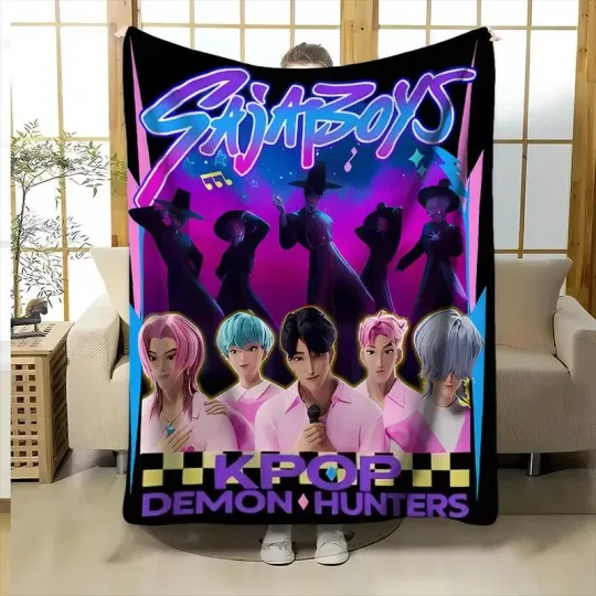 Discover Idol Group Kpop Fleece Blanket - Soft Cozy Throw for Bed, Sofa & Travel