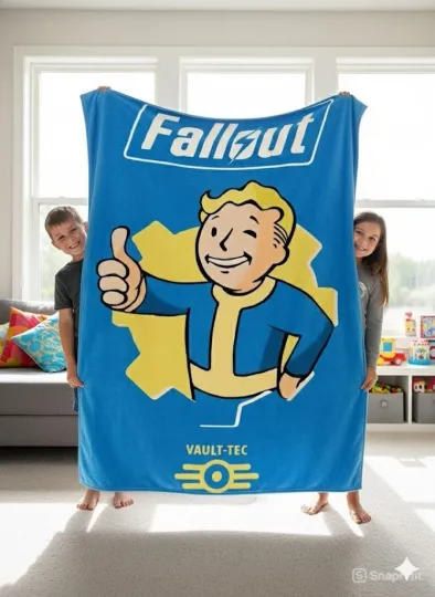 Discover Retro Post-Apocalyptic Sci-Fi Fleece Blanket Cozy Throw