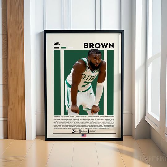 Discover Jaylen Brown Poster, Basketball Poster, NBA Poster, Motivational Poster, Fitness Poster, Man Cave Art, Gift For Him