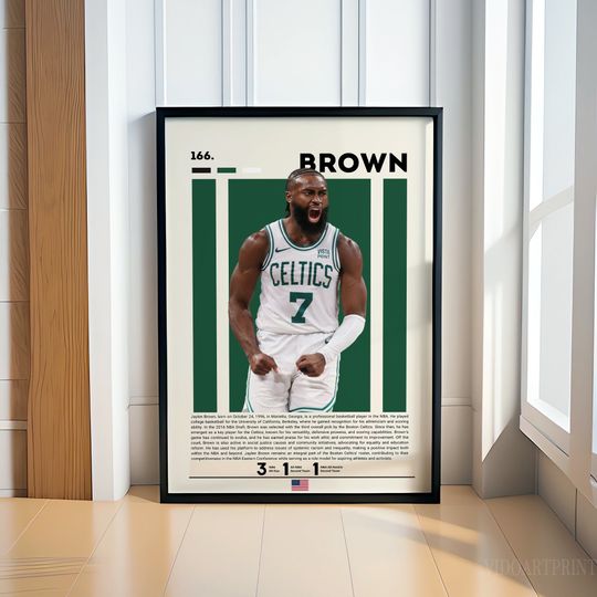 Discover Jaylen Brown Poster, Basketball Poster, NBA Poster, Motivational Poster, Fitness Poster, Man Cave Art, Gift For Him
