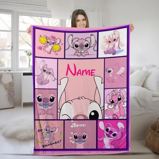 Discover Personalized Angel Blanket Angel Fleece Blanket Stitch Angel Birthday Giftset