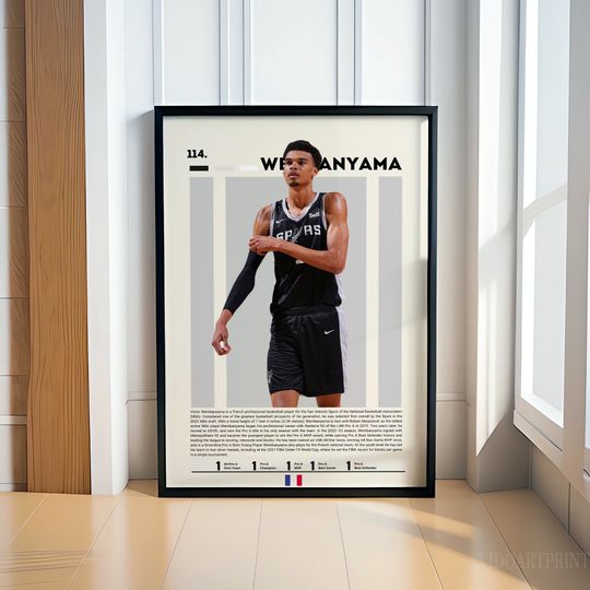 Discover Victor Wembanyama Poster, Basketball Poster, San Antonio Spurs Poster, Motivational Poster, Fitness Poster, Basketball Gift