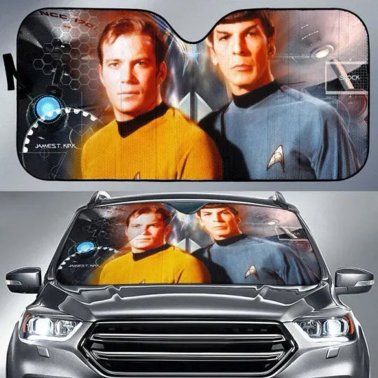 Discover James T Kirk & Spock startrek2020 Car Sun Shade