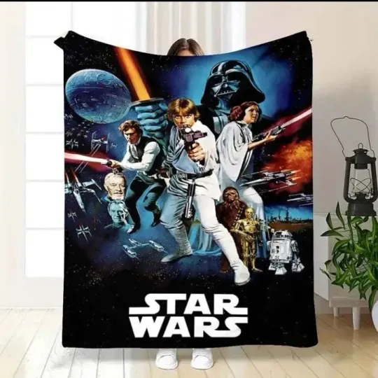 Star Wars Themed Lightweight Plush Flannel Blanket