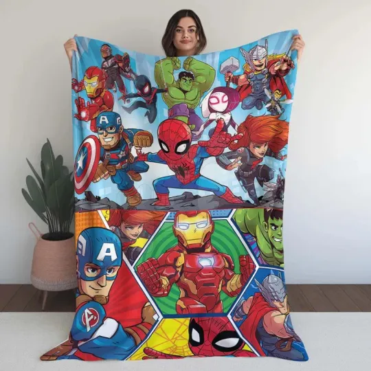 Discover Comic Hero Collage  Fleece Blanket  , Gif For Fan DC 2026