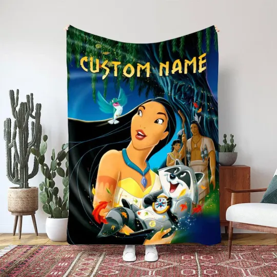 Walt Disney Pocahontas Princess Movie Blanket, Meeko Flit Gift Blanket