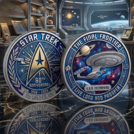 Discover Official startrek2020 Boldly Go 60Th Anniversary Commemorative Coin 2026