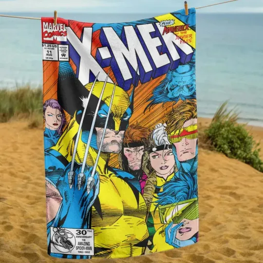 X-Men Beach Towel, Comics Towel, Wolverine Towel, Superhero Gift