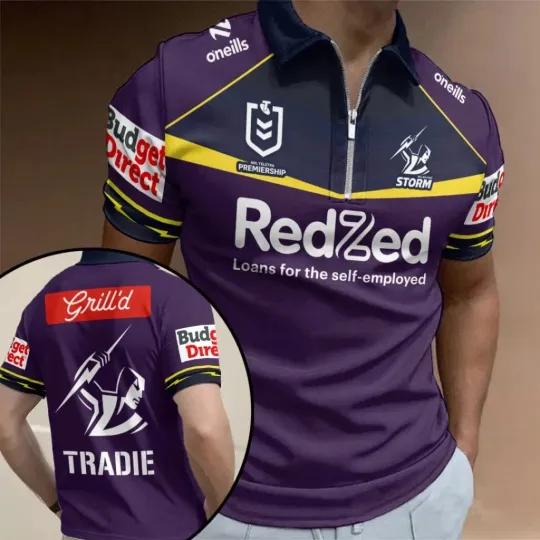 Melbourne Storm 2026 Zip Polo Shirt