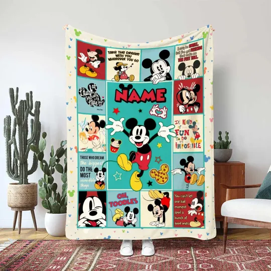 Discover Mickey Mouse Classic Blanket Custom Gift For Fan, Kids