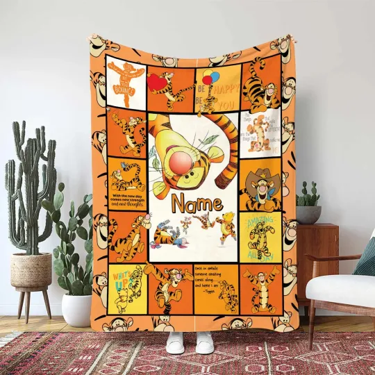 Discover Winnie The Pooh Tigger Blanket Custom Gift For Fan, Kids