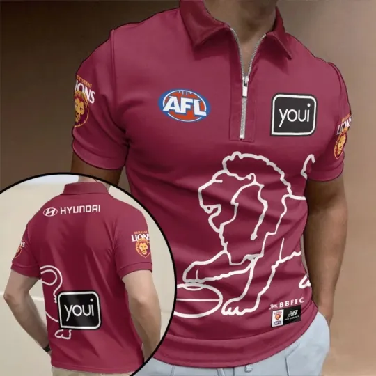 Brisbane Lions 2026 Zip Polo Shirt