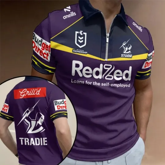 Melbourne Storm 2026 Zip Polo Shirt