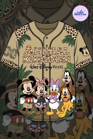 Discover Animal Kingdom Baseball Jersey, Disney Safari Shirt, Mickey and Friends Jungle Jersey, Walt Disney World Animal Theme Gift