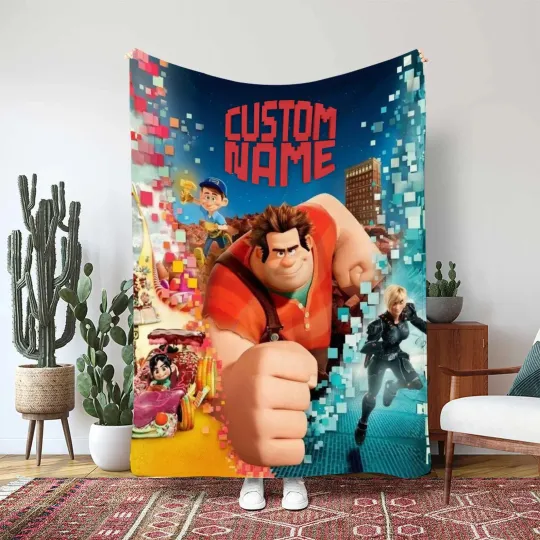 Disney Wreck-It Ralph Blanket Gift For Fan, Kids V2