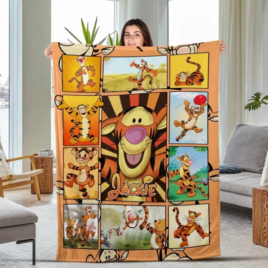 Discover Personalized Tigger Fleece Blanket, Winnie The Pooh Birthday Party, Pooh Gifts