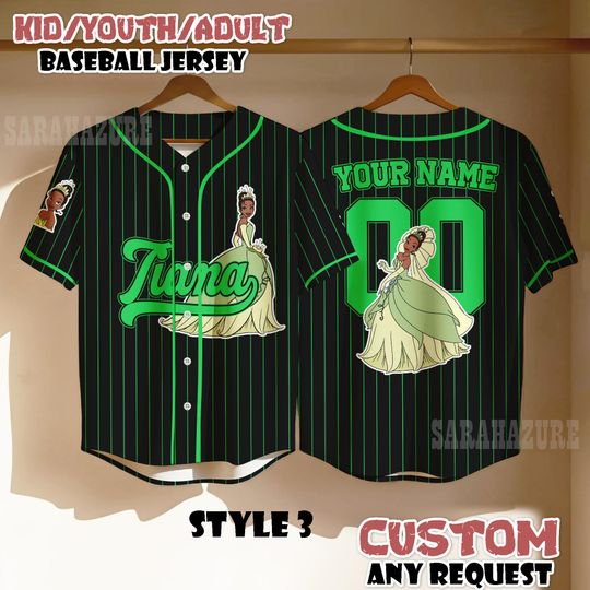 Discover Custom Princess Tiana Baseball Jersey, Disney Princess And The Frog Jersey Shirt