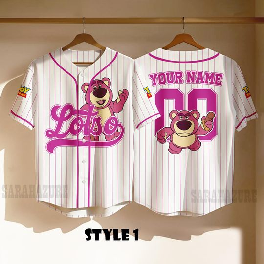 Custom Lotso Baseball Jersey: Pixar Toy Story Fan Apparel