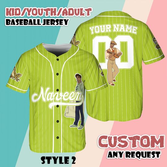 Discover Custom Prince Naveen Baseball Jersey, Princess And The Frog Shirt, Disney Prince Jersey