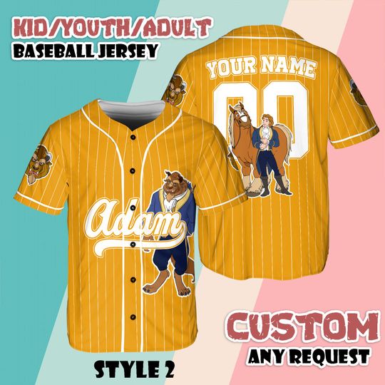 Discover Custom Prince Adam Beast Baseball Jersey, Beauty And The Beast Shirt