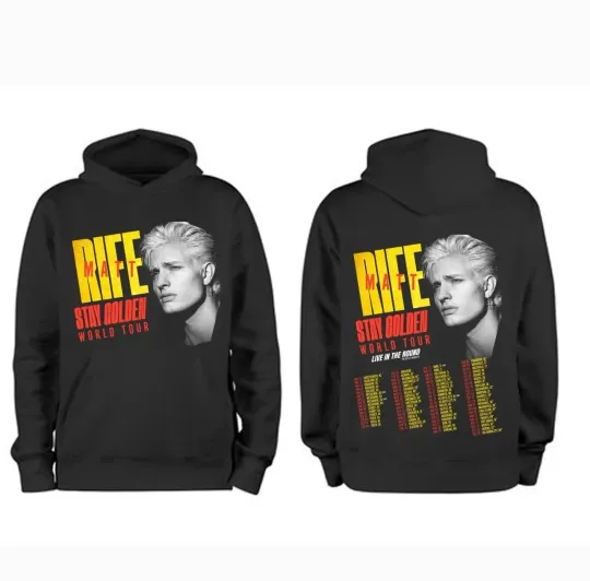 Discover HOT NEW! Matt Rife Stay Golden World Tour 2026 Hoodie